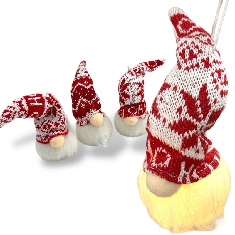 Figurină decorativă pentru brad – Elf luminos, 12 cm, en-gros