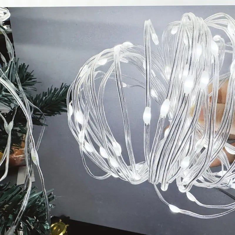 Instalatie LED sir 30 metri, 300LED-uri, alba, tip banda cu led turnat, EnGross