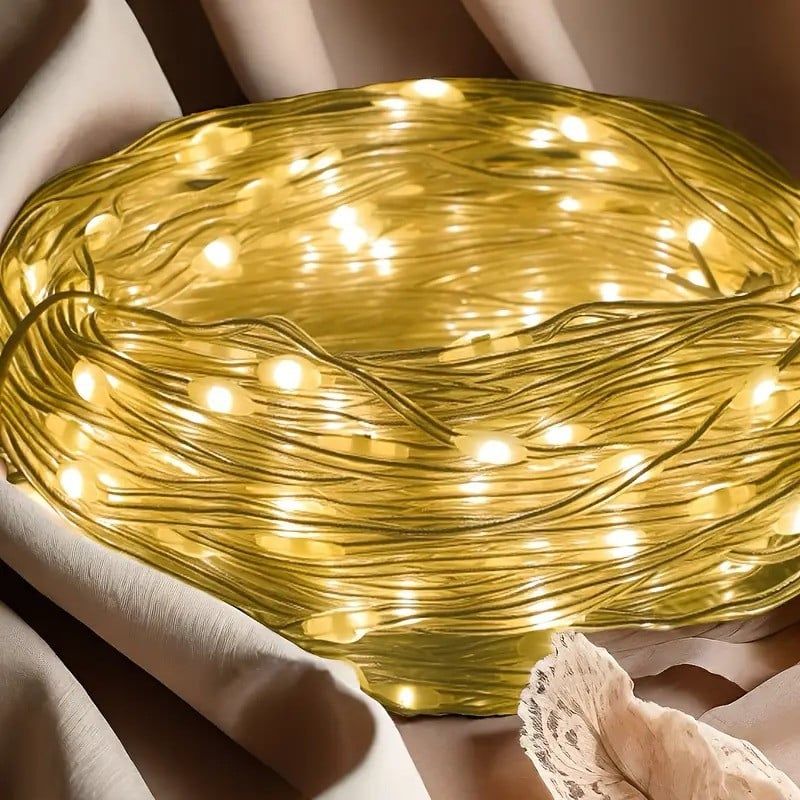 Instalatie LED sir 30 metri, 300LED-uri, galbena, tip banda cu led turnat, EnGross