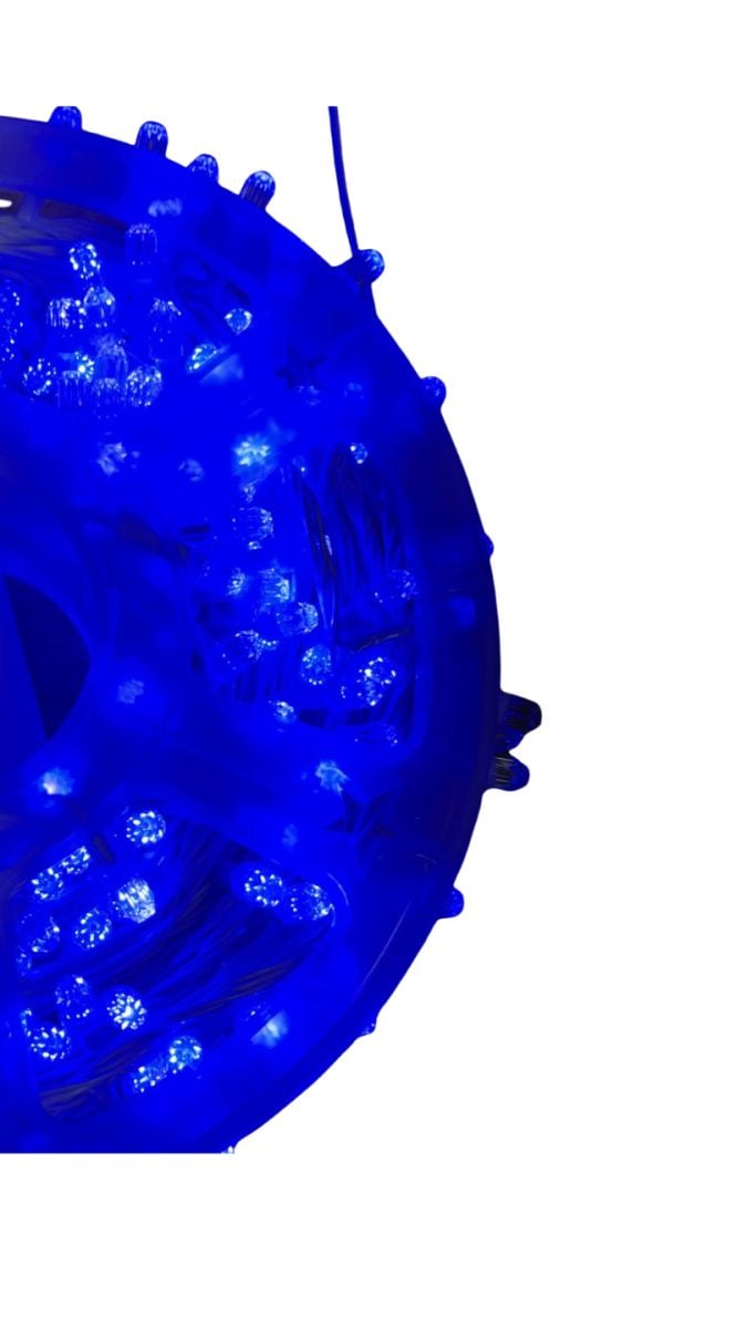 Instalație rola 500 LED – 50 metri, fir alb bec albastru Diamant engros