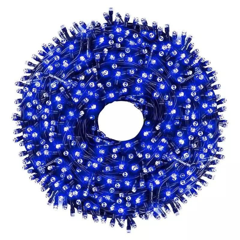 Instalatie tip sir cu 200 LED-uri, 15 metri, lumina albastră,