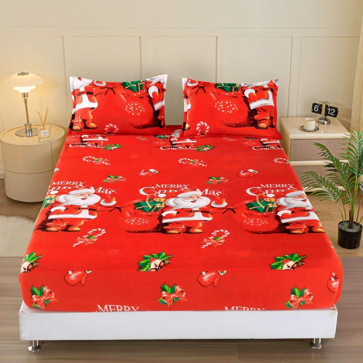 TRIO Huse Craciun En-Gros, SERIE 3 MODELE, Material Cocolino Premium, Set 3 Piese, pentru Pat Dublu, 180x200cm, cu 2 Fete de Perna