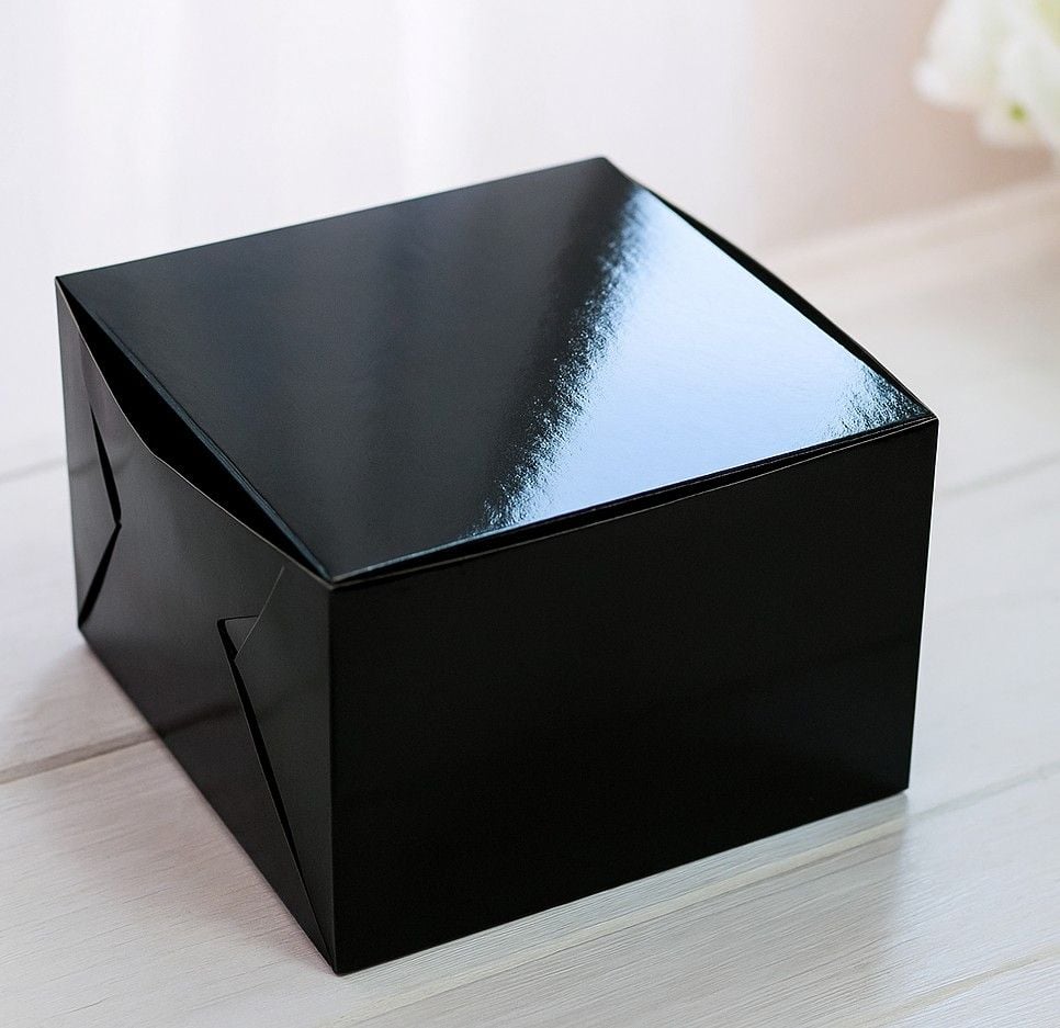 CUTII TORT NEGRU SQUARE 19x19x13 (25 buc/set)