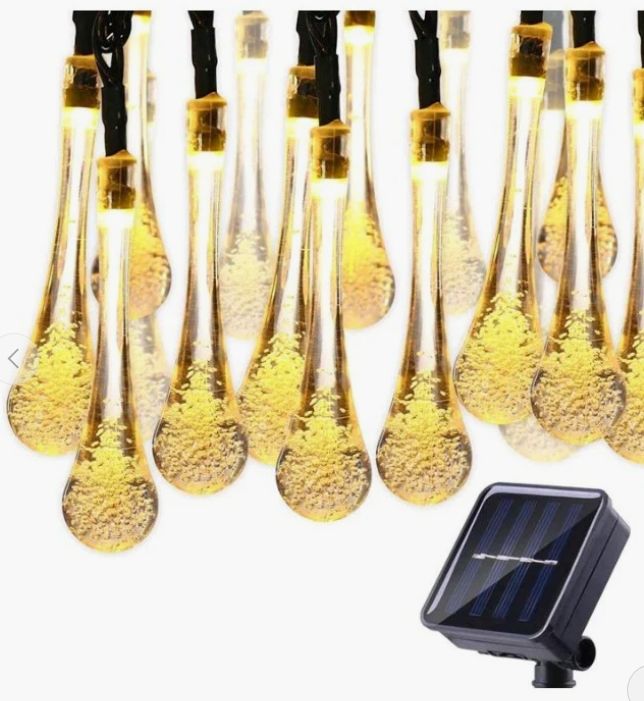 Instalatie solara Engros de Craciun, lacrima, alb cald