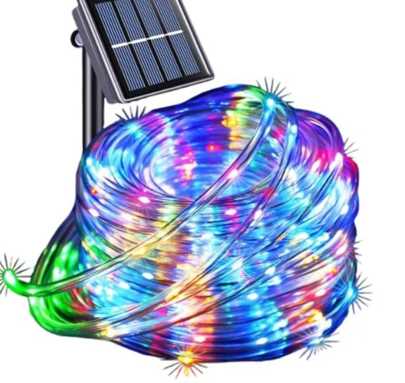 Instalatie solara Engros de Craciun, tip furton, 10 metri, multicolor