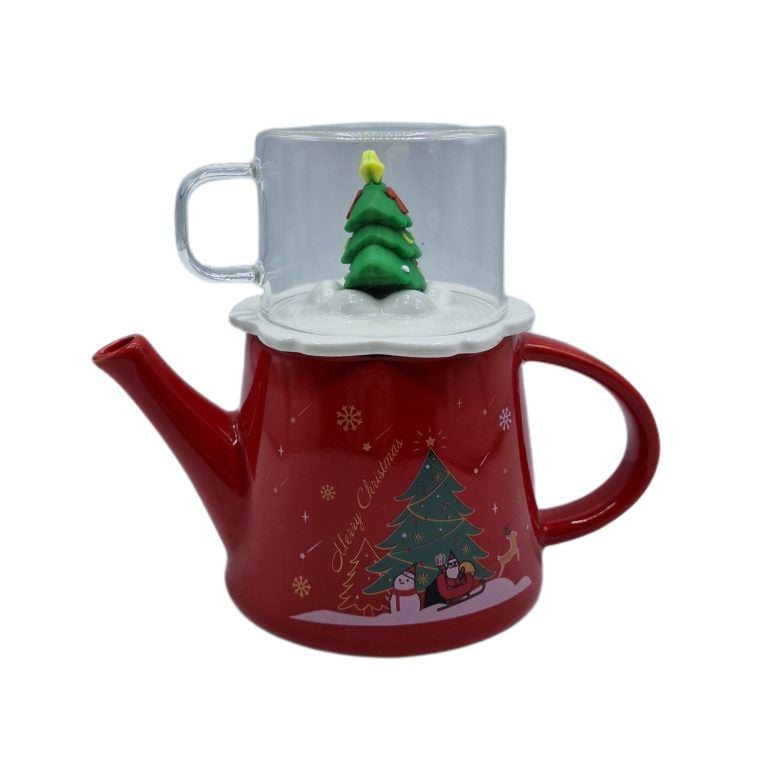 Cana din sticla cu ceainic 200ml , ENGROS