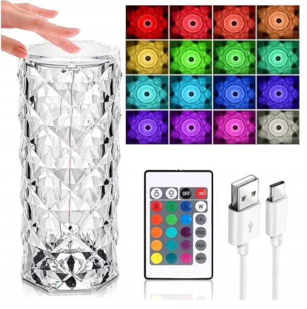 Lampa de birou Engros, Cristal, cu 16 culori