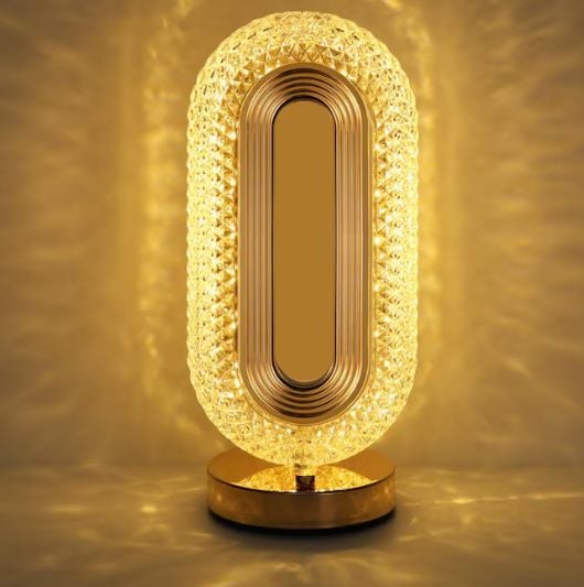 Lampa de masa Engros, cristal, 3 culori