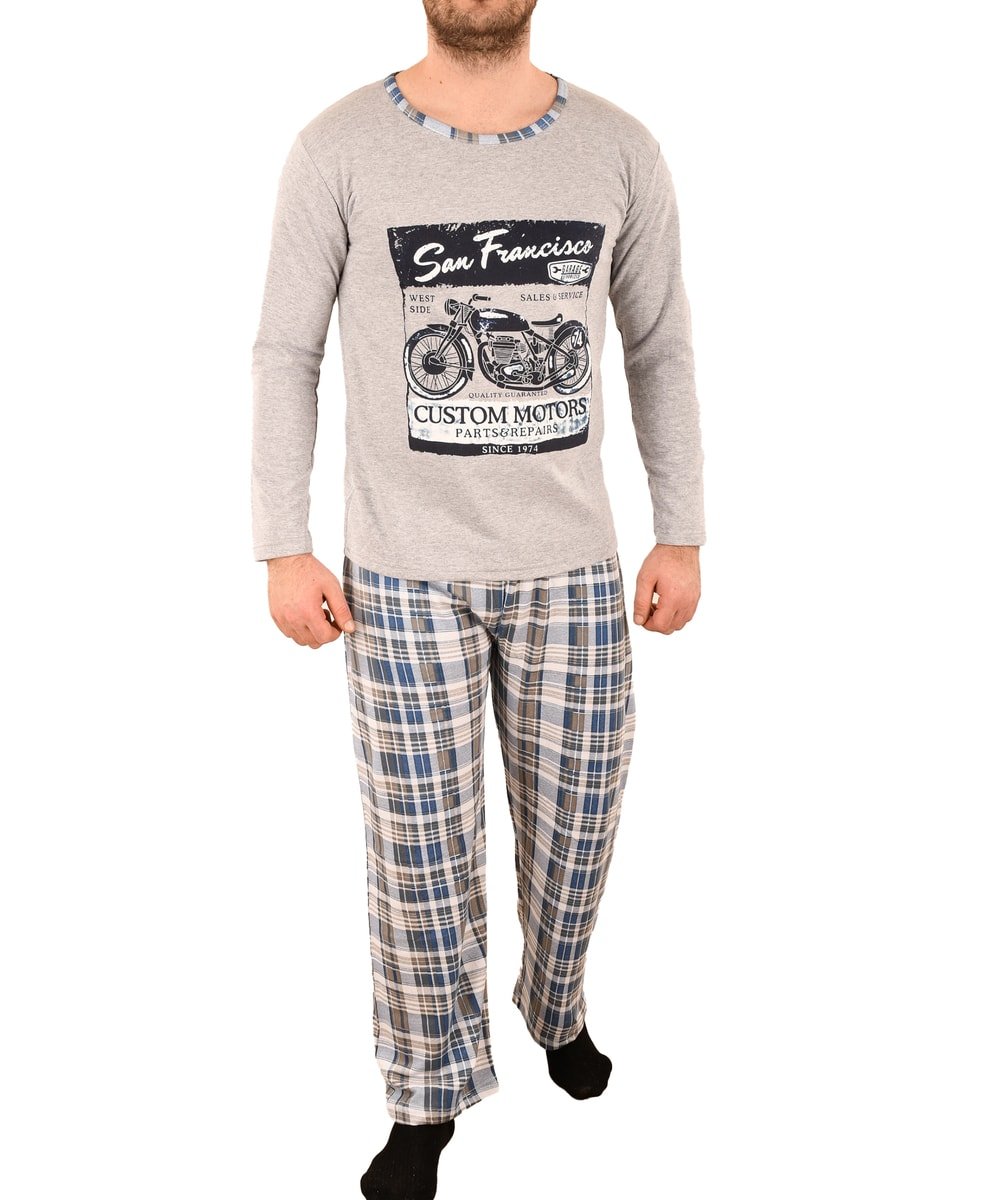 Pijama gri deschis San Francisco pentru barbat - cod 40884
