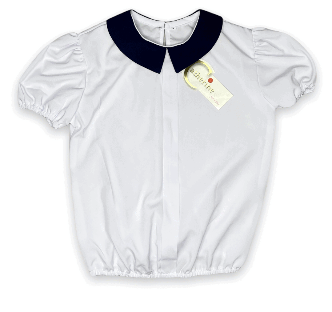 Bluza alba scoala maneca scurta COD 2030