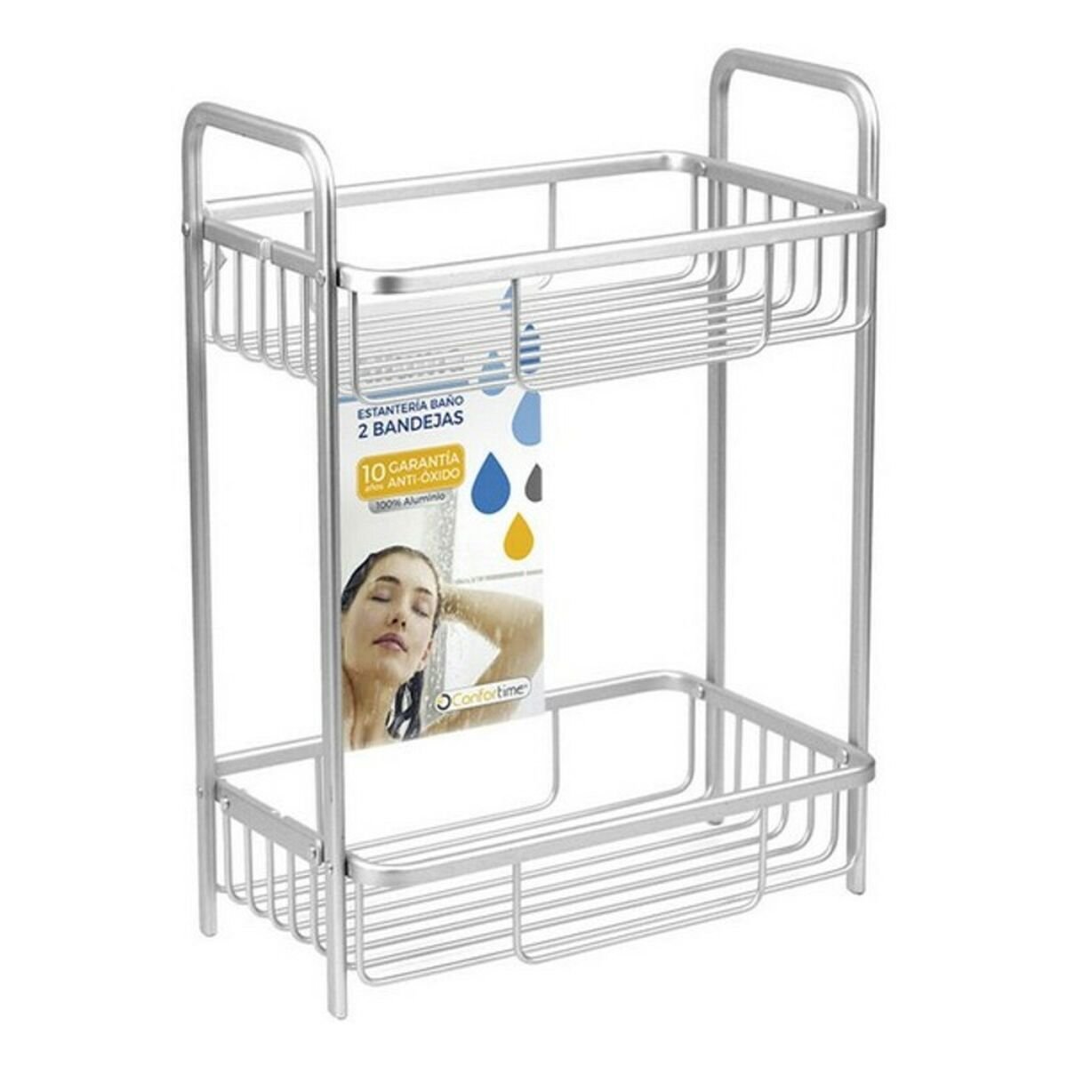 Raft de Baie Confortime Alluma 2 Rafturi (29 X 18 x 40 cm) ALB