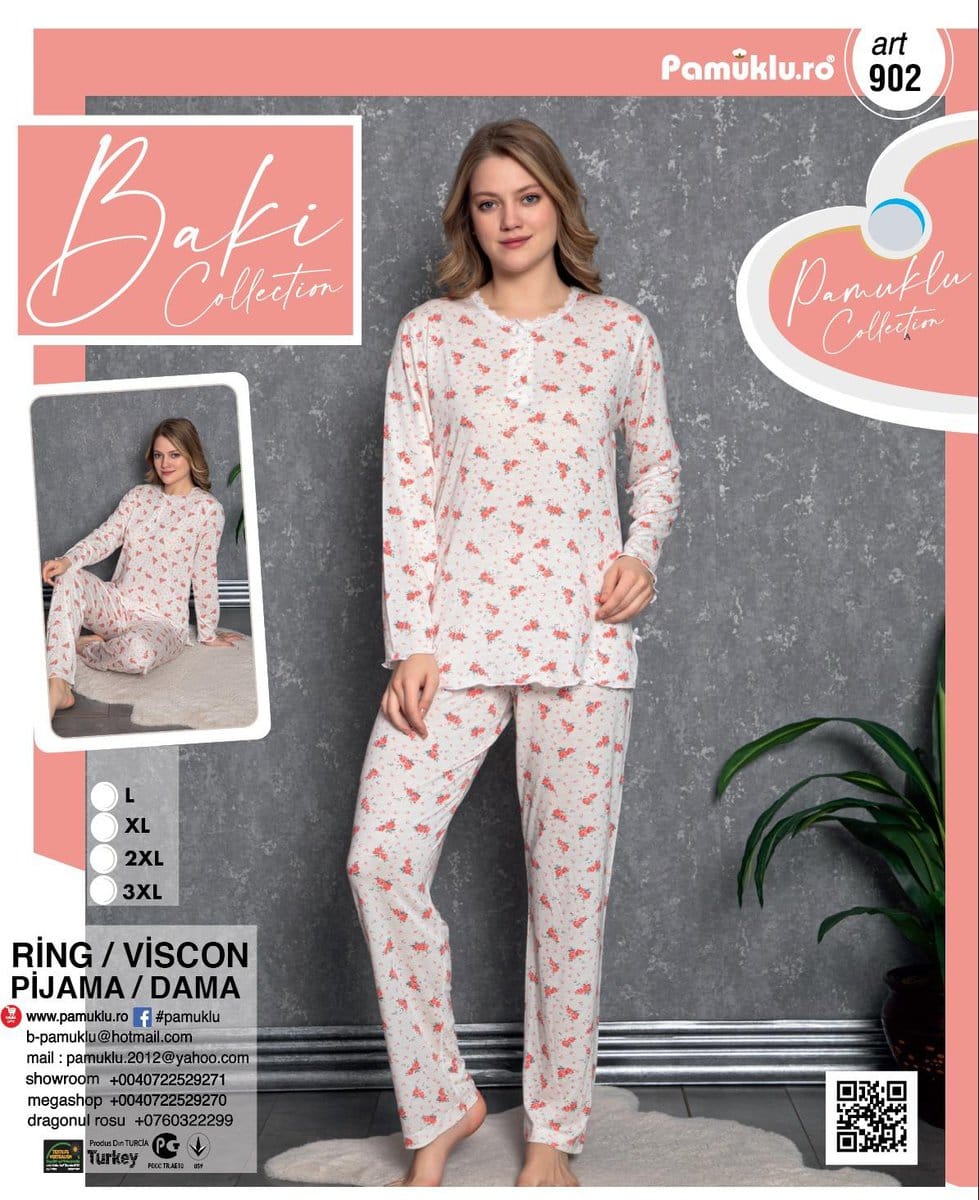 Pijama Dama Baki Viskon Batal 902 Engros