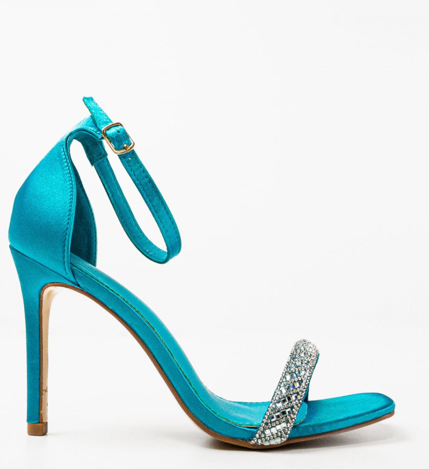 Sandale cu toc dama Engros, model Eteset, albastru
