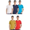 Tricou băieți angro cu decolteu în V (Alb, S M L XL, 4 buc)