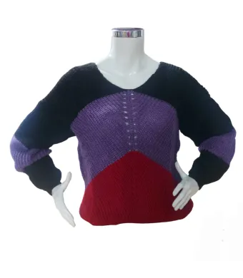 Set de 5 pulovere S/M, in trei culori, culori combinate in set, en-gross