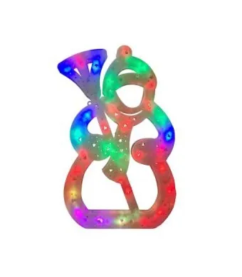 Decoratiune luminoasa multicolor engross 42 cm om de zapada