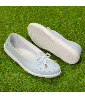 Pantofi piele “Tellus” 72-01, Albastru deschis, Engros