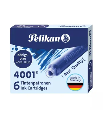 Rezerve stilou Pelikan , cerneala albastra, 6buc/cutie, En-gross