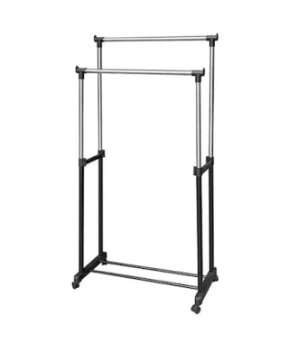 Stender telescopic cu 2 bare pentru umerase haine, ENGROS