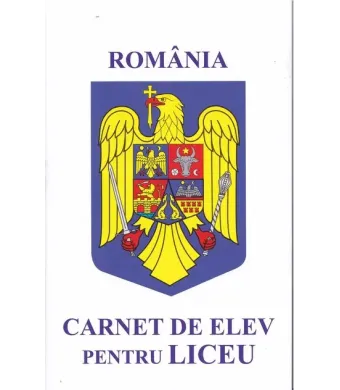 Carnet de elev pentru clasele LICEU, model nou, coperta lucioasa,Engross