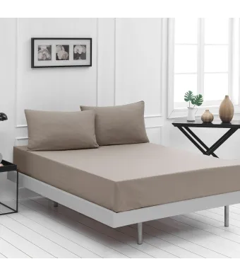 Set  4 buc cearceaf de pat cu elastic la saltea, din bumbac ranforce 280 x 280 cm engros
