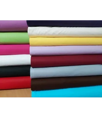 Set 5 bucati  cearceaf de pat din bumbac ranforce 140 x 240 cm culori combinate engros (alb)