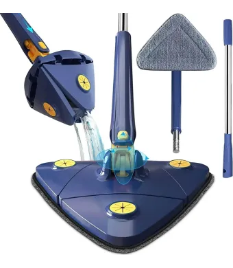 Mop multifunctional  pentru suprafete uscate si ude, cap triunghiular rotativ 360°, ENGROSS