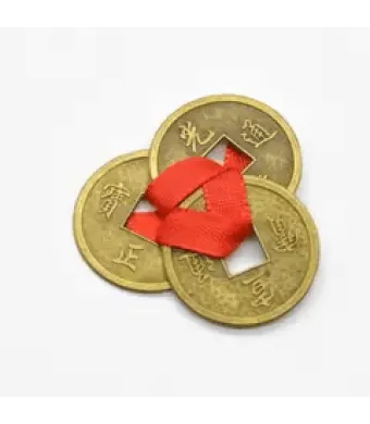 Amuleta Engros Feng Shui cu trei monede chinezesti I-Ching