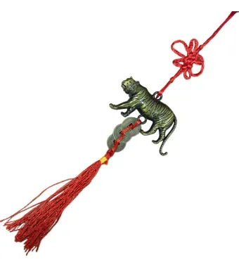 Amuleta Engros canaf Feng Shui cu tigru si monede chinezesti