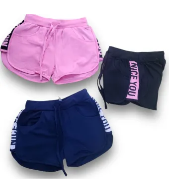 PANTALONI SCURTI ENGROSS FETITE 6-16 (ROZ)