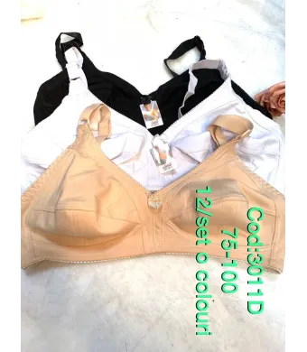 SUTIEN DE DAMA DIN BUMBAC (NEGRU)