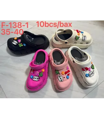 Saboti pentru Dama en-gros, model Fashion stilizat, turnat, diverse culori, F138-1