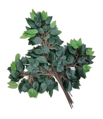 Crengi Ruscus cu frunze siliconate verde artificiale engros 60 cm set 12/buc