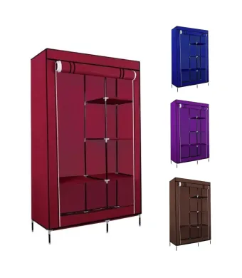 Dulap textil pentru articole vestimentare si incaltaminte, 175 cm (Visiniu)