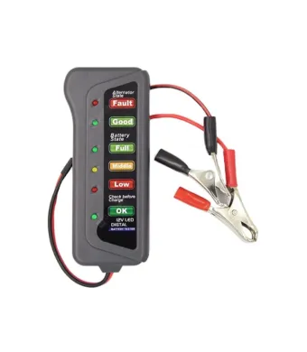 Tester auto pentru baterie, 12V, cu clesti