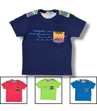 bluze bumbac pentru baieti  en-gross 4-12 ANI (Albastru)