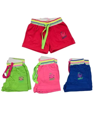 Pantaloni scurti  EN-GROSS pentru fete 100% bumbac 2-6 ANI (ROSU)