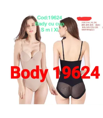 Body Engros pentru femei, cu cupe (NEGRU)