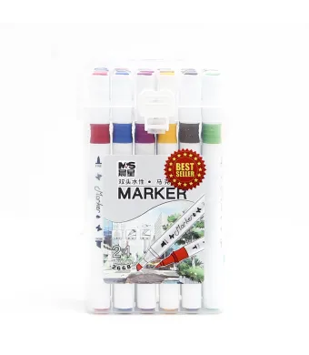 Set 24 markere 2 capete calitate superioara color Engros