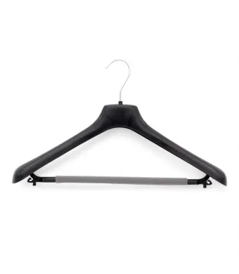 Umeraș plastic engros negru pentru costume sau sacouri dama sau bărbați LUXE 42cm