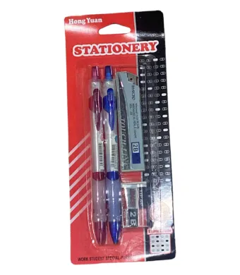 Set creioane Engros mecanice, cu guma, rezerve si rigla