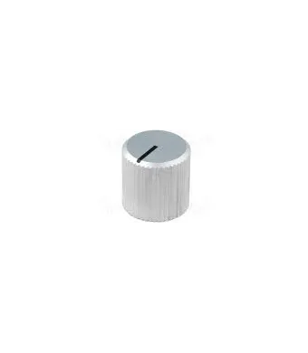 Buton potentiometru ENGROSS argintiu 13mm metalic