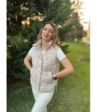 Vesta Engros pentru femei, cu buzunare si capse, uni