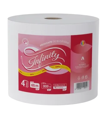 Prosop de bucatarie Infinity, Engros, 4 straturi, 333 foi, 65 m