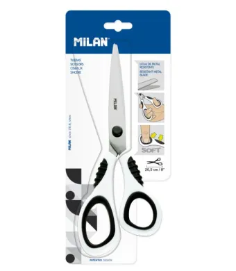 Foarfeca Milan mare, 20.5cm, Maner cauciuc, Engross