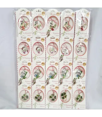 Martisoare in cutiuta cu pandant de plastic set engros 40/buc