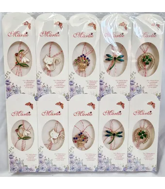 Martisoare in cutiuta brosa metal engros  set 20/buc