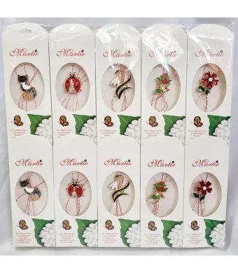 Martisoare in cutiuta brosa metal engros  set 20/buc