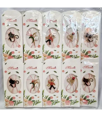 Martisoare in cutiuta brosa metal engros  set 20/buc