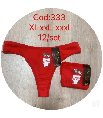 Chiloti tanga Engros pentru femei, cu model de Craciun